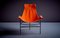 Jerry Johnson zugeschriebene Sessel aus orangefarbenem Canvas, USA, 1950er, 2er Set 2