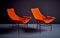 Lounge Chairs in Orange Canvas attributed to Jerry Johnson, Usa, 1950s, Set of 2 8