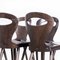 French Dark Walnut Dining Chairs from Baumann, 1950s, Set of 4 5