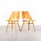 Honey Beech Dining Chairs by Radomir Hoffman for Ton, 1950s, Set of 2 1