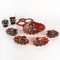 Strawberry Dish with Bohemian Crystal Cups, Set of 5 5