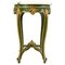 Louis XV Säulentisch aus geschnitztem, bemaltem und vergoldetem Holz 1