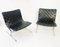 Mid-Century Lounge Chairs in Black Leather attributed to Ross Littell for ICF, Italy, 1970s, Set of 2 2