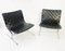 Mid-Century Lounge Chairs in Black Leather attributed to Ross Littell for ICF, Italy, 1970s, Set of 2, Image 2