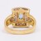 Vintage Ring in 18k Yellow Gold with Topaz and Brilliant Cut Diamonds, 1970s 5