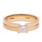 Vintage 18k Yellow Gold Princess Cut Diamond Solitaire Ring, 1970s, Image 1