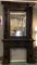 Carved Walnut Wood Fireplace, 1860s 4