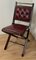Folding Chair with Leather Seat and Back Craftwork, Italy, 1960s 13