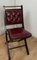 Folding Chair with Leather Seat and Back Craftwork, Italy, 1960s 2