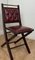 Folding Chair with Leather Seat and Back Craftwork, Italy, 1960s 5