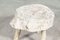 Small French Bleached Elm Stools, 1900, Set of 2, Image 3