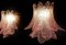 Vintage Murano Six-Tier Felci Wall Sconce with Pink Glasses, 1980s, Set of 2, Image 13