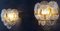 Italienische Vintage Murano Wandlampen aus Transparentem & Bernsteinfarbenem Glas, 1970, 2er Set 5
