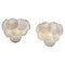 Glass Wall Sconces with 10 Alabaster White Disks, 1990s, Set of 2, Image 1