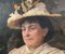 Duvanel, Portrait d'une Femme au Chapeau, Fin du 19ème Siècle, Huile sur Toile, Encadrée 3