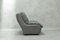 Flauschiger Vintage Sessel aus grauem Stoff 3