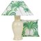 Riviera Palm Tree Table Lamp with Matching Pillow by Tommaso Barbi, 1970s, Set of 2, Image 1