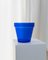 Vintage Italian Flowerpot in Blue Glass, 1970s 6