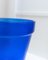 Vintage Italian Flowerpot in Blue Glass, 1970s 9
