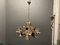 Italian Tole Metal Flower Chandelier, 1970s 3