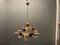 Italian Tole Metal Flower Chandelier, 1970s 8