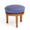 Biedermeier Stool with Satin Cover, 1820 2