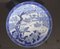 Grande Assiette Antique en Porcelaine Bleue et Blanche, Japon, 1800s 1