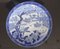 Large Antique Japanese Blue and White Porcelain Plate, 1800s 1