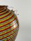 Colored Rod Vase with Anse by Maestro Bruno Fornasier for Fratelli Toso, 1990s 9