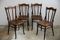 Antique Viennese Chairs from Fischel, Set of 4 1