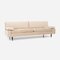 Scandinavian Helsinki Sofa in Beige Velour 2