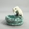 Cenicero de cerámica con oso polar, años 50, Imagen 1