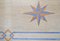 Heller Travertin Tisch mit Intarsien in Blauem Scagliola & Gelbem Gestell von Cubioli für Cupioli Living 3