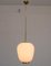 Suspension Lamp in Opaline Glass and Brass, Italy, 1950s 8