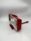 Italian Red Wall Lamp, 1980, Set of 2, Image 3