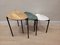 Vintage French Nesting Tables in Wood and Marble, Set of 3, Image 4
