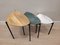 Vintage French Nesting Tables in Wood and Marble, Set of 3, Image 6