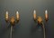 Brass Wall Lamps, 1950s, Set of 2 6