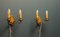 Brass Wall Lamps, 1950s, Set of 2 3