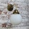 French White Marble, Opaline Glass & Brass Sconce, Image 2