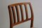 Model 83 Dining Chairs in Teak by Niels Otto Møller for JL Møllers, Set of 4, Image 6