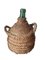 Antique Demijohn Glass Bottles Lined with Rattan Baskets, Set of 3 3