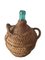 Antike Glasflaschen mit Korbgeflecht aus Rattan, 3 10