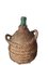 Antique Demijohn Glass Bottles Lined with Rattan Baskets, Set of 3, Image 9