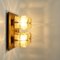 Square Gold Milk Glass Wall Light attributed to Glashütte from Limburg, 1970s 7