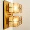 Square Gold Milk Glass Wall Light attributed to Glashütte from Limburg, 1970s 11
