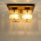 Square Gold Milk Glass Wall Light attributed to Glashütte from Limburg, 1970s 6