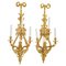Large 19th Century Chased and Gilt Bronze Sconces, Set of 2 1