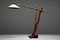 Lámpara de pie de arco Studio Craft de madera de palma, años 80, Imagen 2