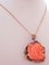 Collar con colgante de coral, rubíes, esmeraldas, zafiros, diamantes, oro y plata, años 50, Imagen 3